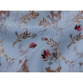 thumbnail image 4 of oneOone Viscose Jersey Dusty Blue Fabric Flower & Leaves Watercolor Sewing Material Print Fabric By The Yard 60 Inch Wide, 4 of 5