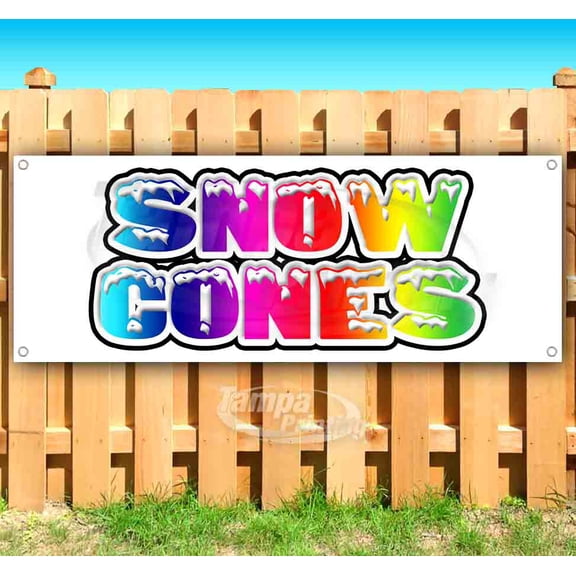 CBD Snow Cones 13 oz Vinyl Banner With Metal Grommets