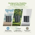 thumbnail image 3 of Patiowell 5' x 3' Plastic Outdoor Storage Shed with Lockable Door, for Patio Furniture, Pool Accessories and Tools, Dark Gray, 3 of 8