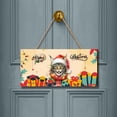 thumbnail image 2 of Merry Christmas Santa Maine Coon Scarf Twinkling Lights Xmas Holiday Landscape Wood Sign Cat Lover Kitten Owner Gifts Hanging Wall Home Decor - 00022, 2 of 5