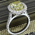 thumbnail image 2 of HeartsAndYou 5ct Natural Yellow Sapphire Stylish Halo Solitaire Ring 18K 14k SOLID White Gold, 2 of 9