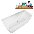 thumbnail image 4 of 55" Streamline B-372-132-BGM Soaking Freestanding Tub and Tray With Internal Drain in Brushed GunMetal, 4 of 10