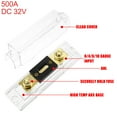 thumbnail image 3 of Unique Bargains 1 Set Car Audio 0 4 8 Gauge Inline ANL Fuse Holder Transparent Fuse Block with 2pcs 500A Fuse, 3 of 7