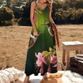 thumbnail image 2 of Flower Hummingbird Sleeveless Dress Woman Fashion Long Dresses Women's Summer Suit Dress Summer 2025 Women, 2 of 7