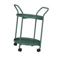 thumbnail image 4 of yotijay 2 Tier Round Side Table Metal 2 Tier Serving Trolley with Wheels for ,Office green, 4 of 9