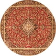 thumbnail image 1 of Ahgly Company Indoor Round Medallion Orange Traditional Area Rugs, 4' Round, 1 of 1