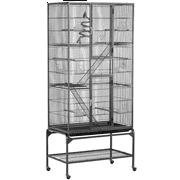 Renwick 69 H Extra Large Bird Cage with Detachable Stand, Matt Black