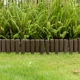 thumbnail image 2 of Gardenised QI004111.8 9.25 x 11 x 1 in. Decorative Interlocking Half Log Lawn Edging Garden Ornamental Fence Border, Brown - Pack of 8, 2 of 12