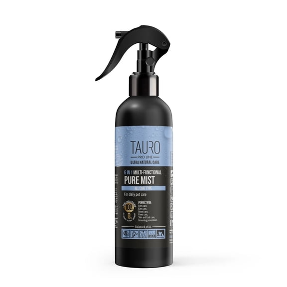 Tauro Pro Line Ultra Natural Care 6in1 Multi-Functional Pure Mist Professional Pets Eyes Ears and Coat Groom Spray, 250ml