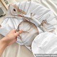 thumbnail image 4 of Cal.King Size Fitted Sheet Set - Botanical Rabbit 3 Piece Bedding Sets 16" Deep Pocket Fitted Sheet with 2 Pillowcases, Watercolor Pastoral Plant Leaves Flower Brushed Microfiber Hotel Bed Sheets, 4 of 9