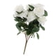 thumbnail image 1 of Decoración de la de la boda del hogar del ramo de flores de seda de la rosa francesa artificial de 10 cabezas Blanco Sunnimix Flores rosas francesas artificiales, 1 of 8