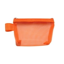 Ikohbadg Nylon Triangular Mesh Coin Purse, Large Capacity Key Bag, Card Case, Transparent Storage Bag, Lightweight Portable Organizer for Small Items, Durable PVC Clip Design