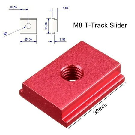 

RANMEI 1pc M6/M8 T-track Slider Aluminum Alloy T Slot Nut For Woodworking Tool Red/Blue