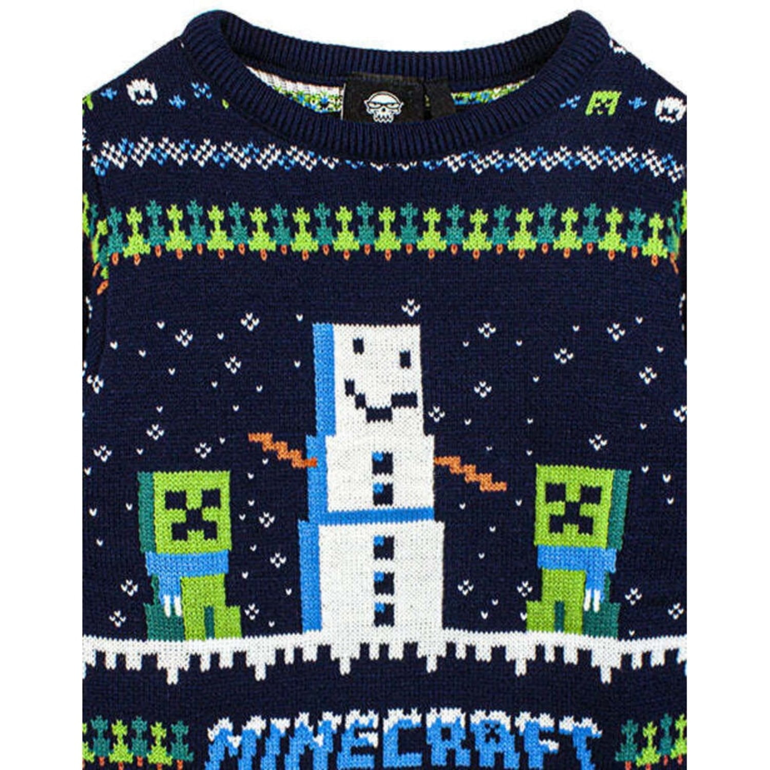 Minecraft Boys Girls Snowy Knitted Ugly Christmas Sweaters Walmart
