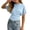 11@Light Blue2197, variant on Tiijoy Short Sleeve T Shirt for Girls Ruched Tee Summer Casual T-Shirt Top, Sizes 3-14