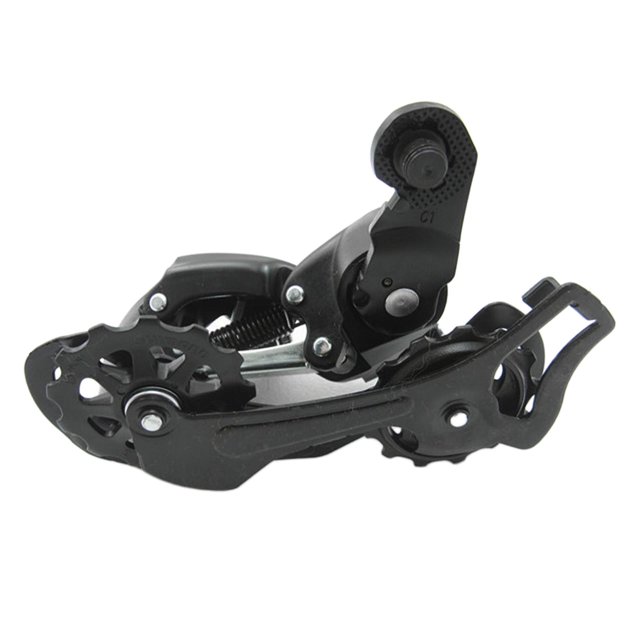 Desviador trasero de bicicleta sólida Montaje directo / Percha Bicicleta de montaña 6/7/8 Desviadores de jaula larga Reemplazo para reparaci Macarena Desviador trasero de bicicleta