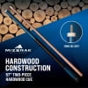 thumbnail image 2 of Mizerak 57″ Metallic Hardwood Pool Cue Stick – Satin Finish, Nylon Grip, Leather Tip – Stylish Canadian Maple Billiard Cue, 2 of 5