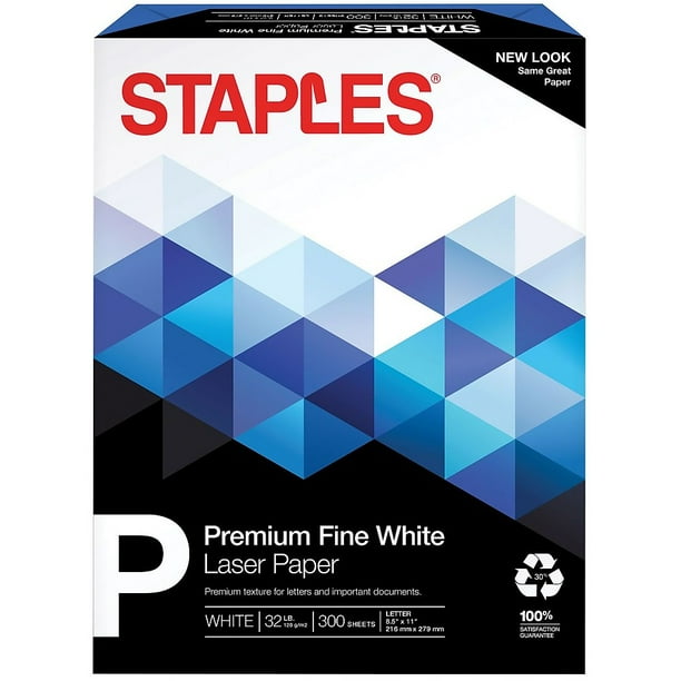 Staples 30 Recycled 8.5x11 Multipurpose Paper 32 lbs. 100 Brightness 300/PK 358CSTP Walmart