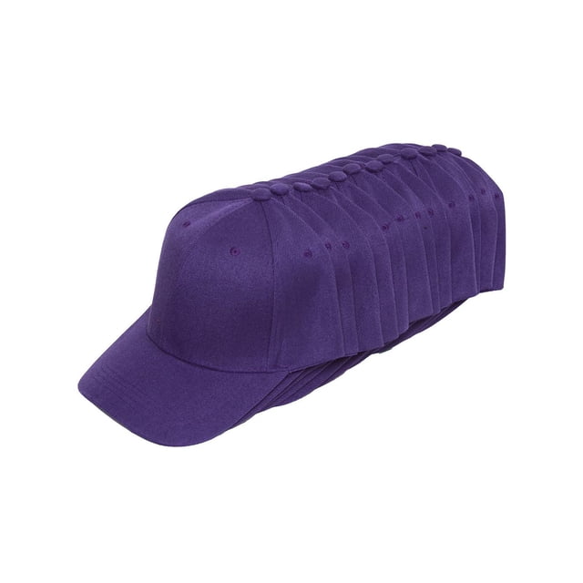 Top Headwear 12-Pack Adjustable Baseball Hat - Purple
