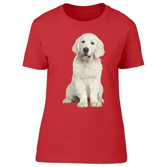 Golden Retriever Puppy Portrait T-Shirt Women -Image by Shutterstock, Female Medium
