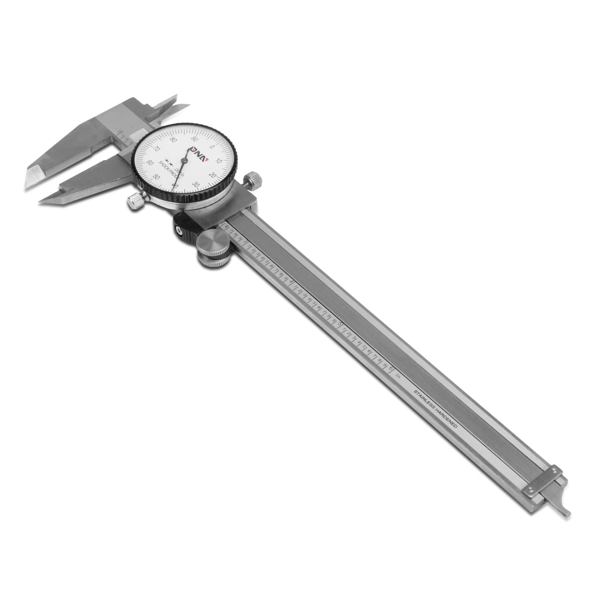 Premium-Grade Stainless Steel Dial Caliper, 6 Inch, Shockproof Measuring Micrometer w/ Lockable Head