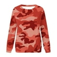 thumbnail image 4 of Luxalzxs Camo Sweatshirt for Women Trendy Long Sleeve Going Out Workout Shirts Crewneck Sweatshirts Pullover Tops, 4 of 4