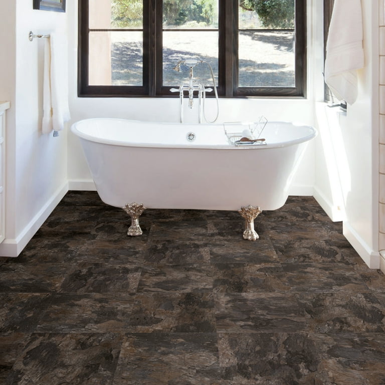 FloorPops Brownstone Peel & Stick Floor Tiles 10 Tiles/10 sq. ft. FloorPops Brownstone Peel & Stick Floor Tiles 10 Tiles/10 sq. ft.