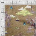 thumbnail image 2 of oneOone Cotton Flex Brown Fabric Tropical Beach Diy Clothing Quilting Fabric Print Fabric By Yard 40 Inch Wide, 2 of 4