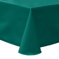 Ultimate Textile Poly-cotton Twill 60 x 120-Inch Oval Tablecloth Teal