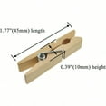 thumbnail image 2 of Wooden Clothes Pins Clothespins Wide Do NOT Fall Apart 1.77 inches Length 40 Pack Sturdy Strong Springs No Rust No Discoloration for Laundry Bathroom DIY Craft Photos Food Opened Bags, 2 of 6