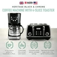 thumbnail image 2 of Haden Heritage 4 Slice Wide Slot Toaster & Coffee Maker, Black & Chrome, 2 of 11