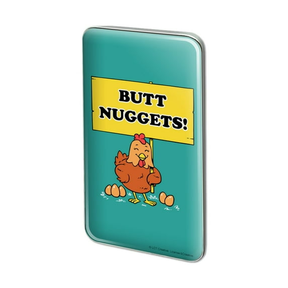 Butt Nuggets Chicken Eggs Funny Humor Metal Rectangle Lapel Hat Pin Tie Tack Pinback