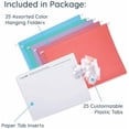 thumbnail image 3 of 25  Pretty Hanging File Folders, Pastel Gem Tone Assorted Colors, Cute Hanging File Folders with Plastic Tab Inserts, Holds Letter Size Documents, 3 of 9