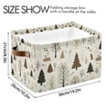 thumbnail image 4 of Yayeee 2 Pack Canvas Storage Basket with Handles for Shelves Fabric Bins Closet Organizer, Winter Forest, 4 of 8