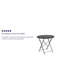 thumbnail image 5 of Emma + Oliver Commercial Grade 30" Round Black Indoor-Outdoor Steel Folding Patio Table, 5 of 10