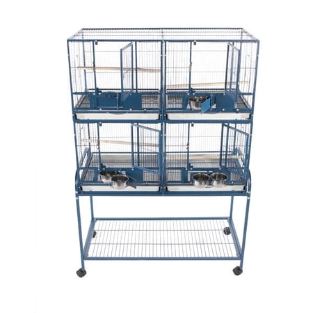 4020-2 Black Double Stack Breeder Bird Cage, by A&E Cage Company