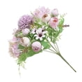 thumbnail image 3 of Flores Artificiales Plantas Flores de Simulación Arbustos de Plástico para Jardín Al Caja de Ventana Decoración para Púrpura claro BLESIY Bracketplant violeta artificial, 3 of 8