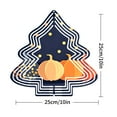 thumbnail image 2 of Stylish Metal Hanging Christmas Tree Wind Spinner - Festive Design with Concentric Circles Perfect for Garden & Yard Decor, 2 of 7