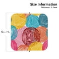 thumbnail image 2 of Naloa Colorful Wool Balls Coasters for Set of 4 - PU Leather Coasters, Coasters for Table Cup Tea Coffee Beer, Decorative for Kitchen Homedecor (Round), 2 of 6