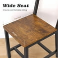 thumbnail image 5 of Gelloan Dining Chairs Set of 2, Rustic Wood Chairs with Metal Steel Frame, Comfortable Seat, Modern Farmhouse Chair for Kitchen, Bedroom, Living Room,Rustic Brown, 5 of 7