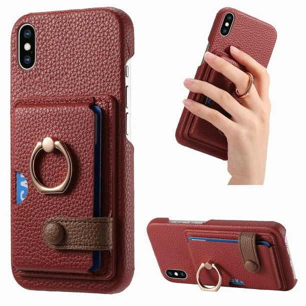 Compatible con iPhone 12 Mini, Funda GANGXUN con soporte magnético y tarjetero