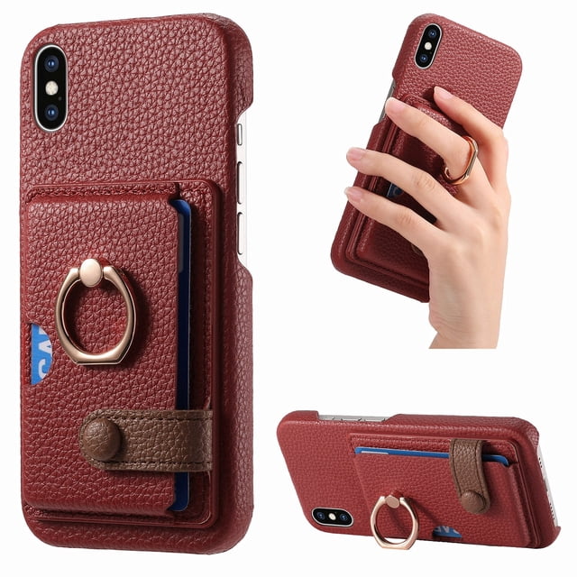 Compatible con iPhone 12 Mini, Funda GANGXUN con soporte magnético y tarjetero