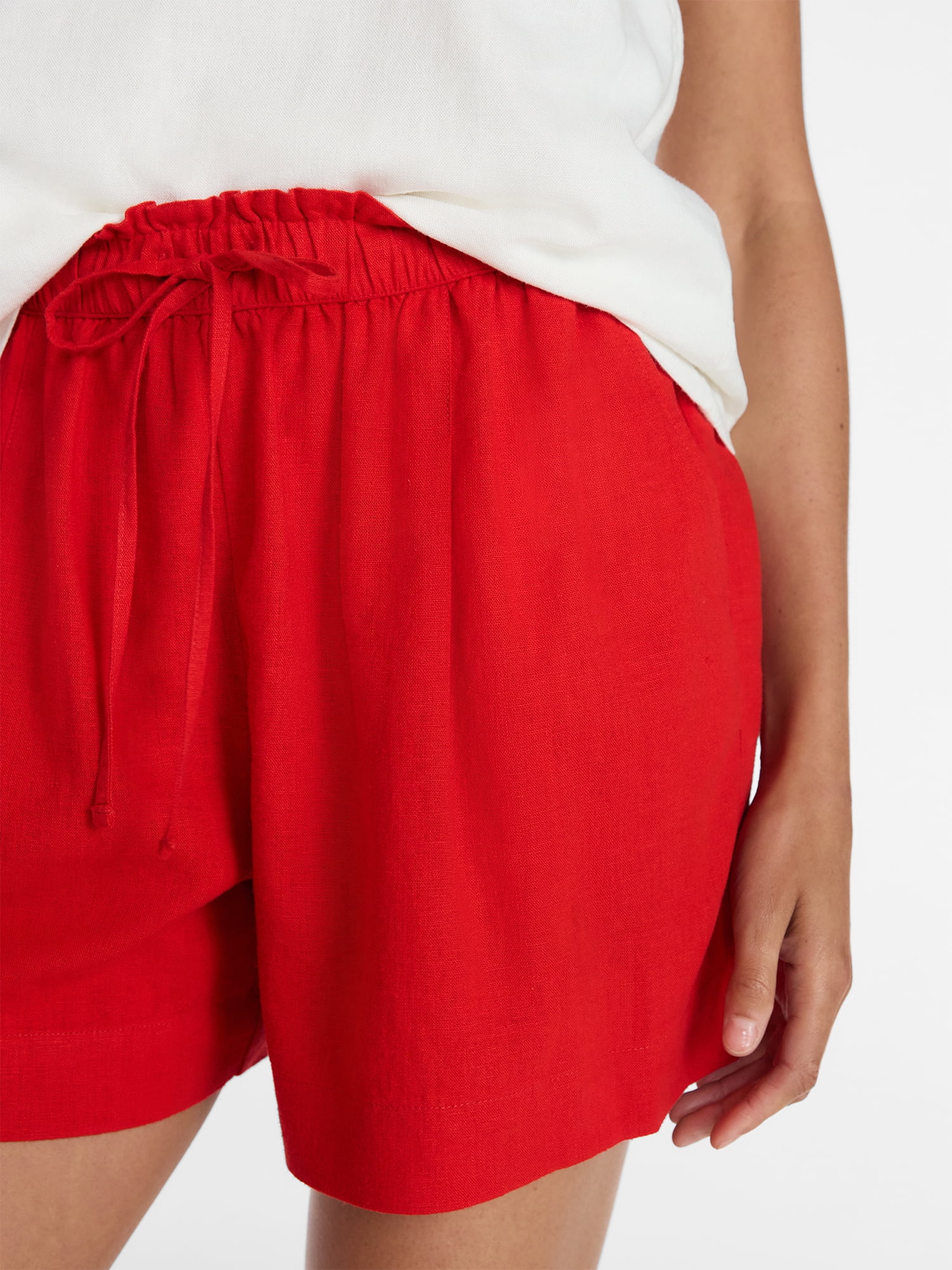 Time and Tru Women's Linen Blend Shorts, Sizes XS-XXXL