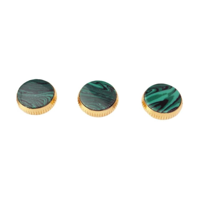 TISHITA 3 Pcs Valve de Trompette, Accessoires d'Instruments de Musique, Installation Facile, Pièces de Rechange Lisses, Boutons de Doigt pour Bandes de Performance malachite