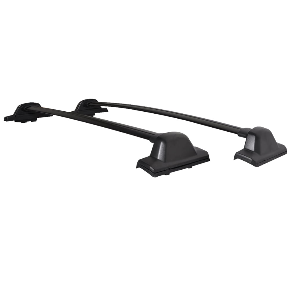 Ikon Motorsports Compatible with 07-11 Honda CRV OE Factory Style Roof Rack Cross Bar Black 2Pc