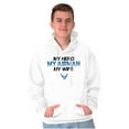 thumbnail image 3 of US Air Force My Hero Airman Wife Men's Big & Tall Graphic Hoodie Brisco Brands 3X, 3 of 5