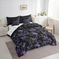 thumbnail image 3 of Manfei Romantic Butterfly Bedding Comforter Set 7-Piece, Retro Flower Floral King Bedding Sets, Teen Kid Child Adult Reversible Bed Sheets, Breathable Home Decor, 3 of 7