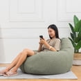 thumbnail image 4 of FANNYC Classic Bean Bag Sofa Cover Home Indoor Lazy Lounger Chairs Cover For Kids Adults Solid Color Bean Bag Storage Chair - Cover Only- For Living Room Garden Balcony Indoor Outdoor ,27.6"x31.5", 4 of 6