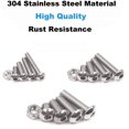 thumbnail image 3 of Screw & Nut Kit, 500pcs M3 M4 M5 Stainless Steel Flat Head Bolts Screw & Nut Assortment Kit with Storage Box, 3 of 5