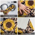 thumbnail image 4 of XMXT Non-Slip Polyester Bathroom Rugs Kitchen Door Mat, Leopard Sunflower Print Machine Washable Bath Mats Rug for Kitchen Shower Bathtub Decor, 15.7 x 23.6 inches, 4 of 9